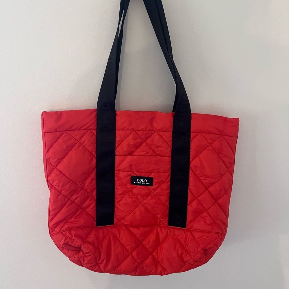 Polo by Ralph Lauren Vibrant Red Quilted Tote